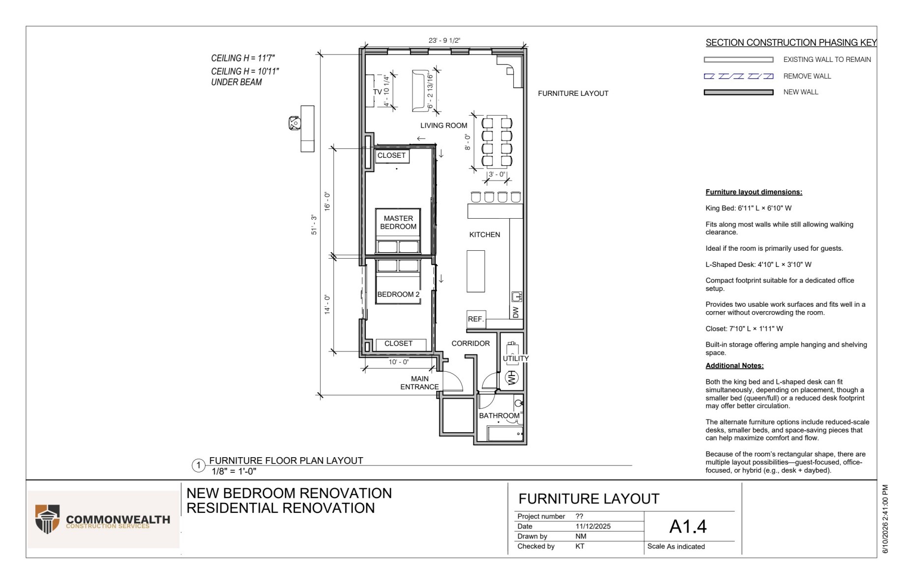 Sheet 5 — Furniture Layout