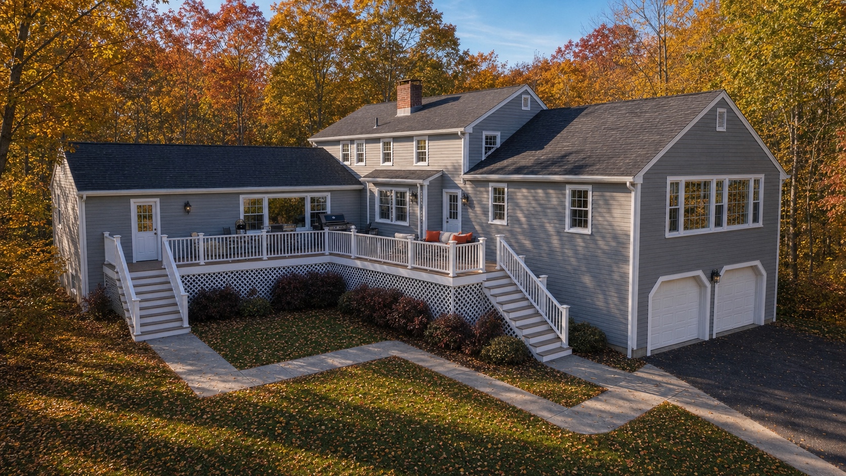 Schematic design package — deck residential renovation with 3D view